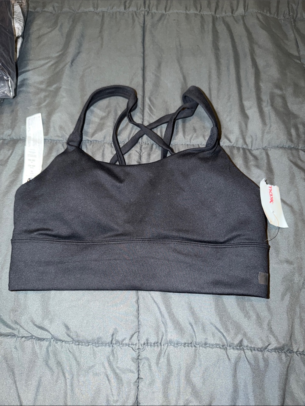 Balance Collection Black Crossback Seamless Sports Bra